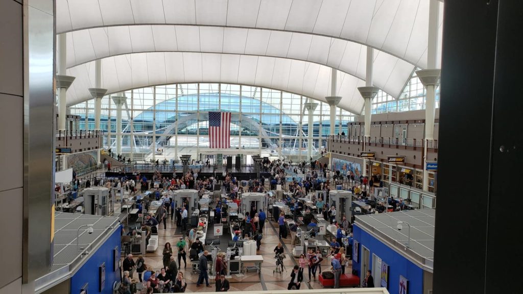 TSA security at Denver Jeppsen Terminal, OurTravelCafe