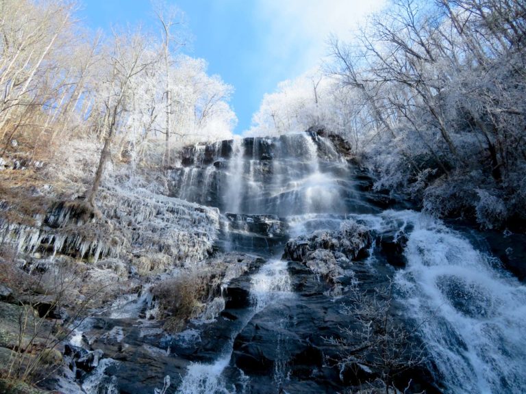 Walking in a Winter Waterfall Wonderland