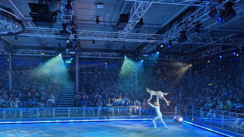 Ice show on board the world's largest cruise ship Wonder of the Seas