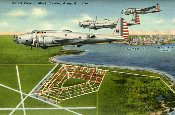 Vintage postcard of McDill, for our Crash Secrets article.