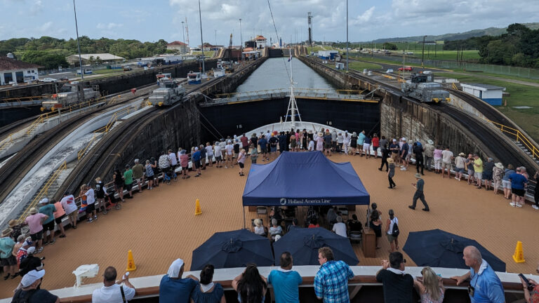 Cruise ship in Panama Canal