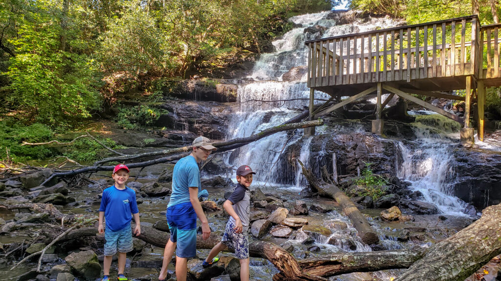 Trail to waterfall at Vogel State Park