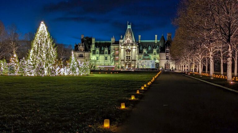 Biltmore Estate Illuminated at Night